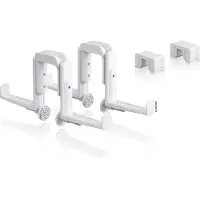 Lechuza BALCONERA - Balkonbakhouder DUO + adapter set (4-onderdelen) - voor balustrades en muren - voor 2 balkonbakken - wit