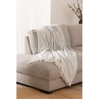 Belmarti Plaid Kenya 180x260 Lichtgrijs - Stijl, warmte en comfort in perfecte balans - Premium kwaliteit