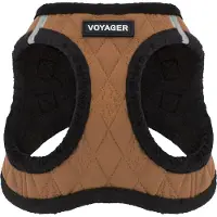 Voyager Best Pet Supplies Stap-In Plush Hondentuig Beige, Maat M