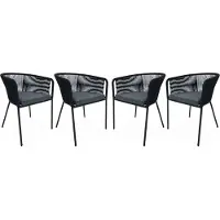 Sweeek - Tuinstoelen, santos, set van 4