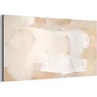 MuchoWow Aluminium schilderij 120x60 cm - Wanddecoratie metaal - Kunst - Wit - Beige - Modern - Metalen muurdecoratie woonkamer - Decoratie industrieel - Foto op dibond - Industriële accessoires slaapkamer
