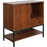 Sweeek Kastje 1 vak 1 deur 1 la en 1 plank 80cm Walnoot