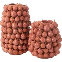 J-Line vaas Botanica - keramiek - koper/roze - large - 49 cm hoog