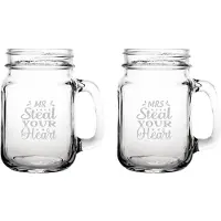 Fusion Gegraveerde set drinkglazen 45cl Mr. Steal your heart - Mrs. Steal your heart