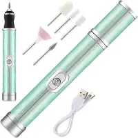 Trendmix Draadloze Elektrische Nagelvijl Nagelfrees Met 5 Bitjes Groen - 4 Bedieningsmodi - Manicure Pedicure Set Elektrisch - Oplaadbaar - USB C Kabel