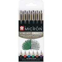 Sakura Pigma Micron Fineliner 6-set 01 Basic Colours