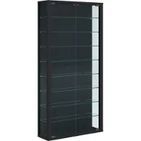 VCM Vitrosa Maxi vitrinekast Wandmodel - 59x18x114.3 cm - zwart