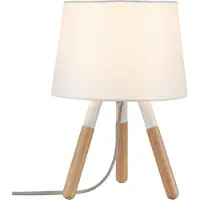 Paulmann Neordic Berit 79646 Tafellamp LED E27 20 W Wit, Hout