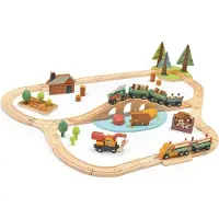 Tender Leaf Toys Spoorweg in het bos met accessoires