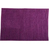 MSV Badkamerkleed/badmat voor op de vloer - paars - 40 x 60 cm - Microvezel - Badmatjes