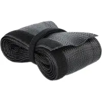 DeLOCK Vlechtkabel met klittenbandsluiting, 10 meter x 32 mm, zwart, gevlochten, polyester, zwart, 1 stuk