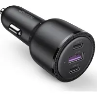 UGREEN - Car Charger (20467) - Fast Charging, 2xType-C, USB, 69W - Black