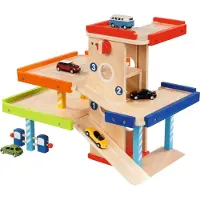 Goki Houten speelgoed - Parkeergarage - 51,9X31,4X38,5Cm - 3 Jaar