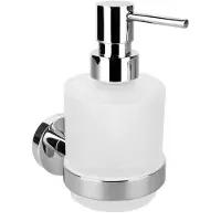 Sapho Zeepdispenser X-Round Hangend 150 ML Chroom / Melkglas