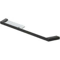 Geesa Handdoekrek Met Planchet Shift Zwart met Transparant Glas