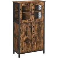 Vasagle Dressoir met verstelbare plank, Vintagebruin + zwart
