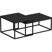 En.casa Salontafel set van 2 Aabenraa zwart mat