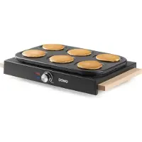 Domo DO8717PN Pannenkoekenmaker – Crêpe Maker – PFAS-vrije antiaanbaklaag – 6 personen – 6 x Ø 11,5 cm