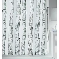 Spirella Douchegordijn Wood Zwart 180cm