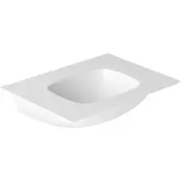 Salenzi Wastafel nur 62x46 cm keramiek mat wit 1 kraangat