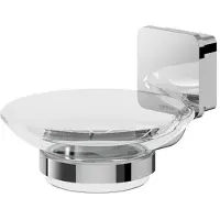 Geesa Zeephouder Topaz Glas Met Muurbeugel Chroom
