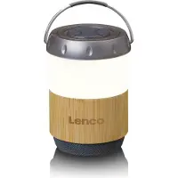 Lenco BTL-030BA - Lantaarn met ingebouwde Bluetooth speaker - Bamboo