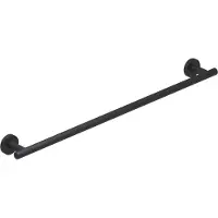 Ivy Aia Handdoekrek Enkel Wandmodel 60 cm Mat Zwart PED