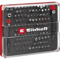 Einhell 115040 Bitset 114-delig spanner, JIS, T-profiel, spelbit, sim-uitwerpbit (Spanner, Zeshoek, T-profiel, Kruiskopschroevendraaier, Gamebit, Pentalobe, Driepunt: 2, Gleuf)