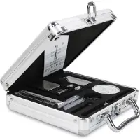 Lenco TTA-12IN1PRO - Professionele 12-in-1 set met platenspeler accessoires en luxe LP schoonmaakset - Zilver