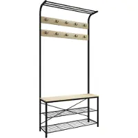 Hioshop TaliroGR kapstok eik decor, zwart.