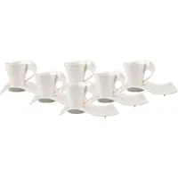 Villeroy & Boch Kaffeebecher mit Unterteller NewWave Caffè 300 ml Set van 6