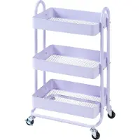 En.casa Keukentrolley Pyhäntä met 3 manden 78,5x46x35 cm lichtpaars []