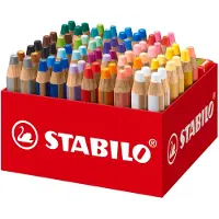 Stabilo woody 3 in 1 - Multi Talent Kleurpotloden - Schoolverpakking Met 76 Stuks & 4 Puntenslijpers