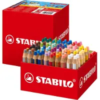 Stabilo woody 3 in 1 - Multi Talent Kleurpotloden - Schoolverpakking Met 76 Stuks & 4 Puntenslijpers