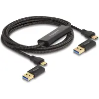 DeLOCK USB Type-C 5 Gbps Data Link Cable + KM Switch 2 m