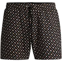 BOSS Zwemshorts 'Manu New' ombergrijs / zwart / wit