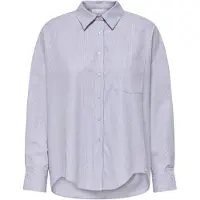 ONLY Blouse 'ONLEMA' lichtblauw / zwart / wit