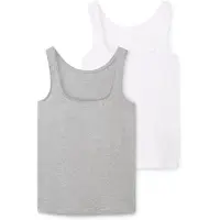 Tom Tailor Top grijs gemêleerd / wit