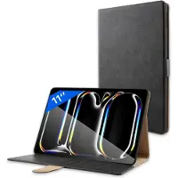 Phreeze Luxe Case Geschikt voor iPad Pro 11 inch M4 (2024) Hoes Zwart Cover Hoesje A2836 , A2837