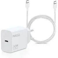 Phreeze Oplader geschikt voor Galaxy Z Fold 7, Z Fold 6, Z Fold 5, Z Flip 7, Z Flip 6, Z Flip 5 en Tab S10 Ultra, Tab S9 Ultra - 40w usb C Adapter + usb C Kabel 2 Meter