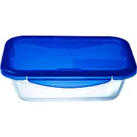 Pyrex - Cook & Go Schaal Rechthoek met Deksel 0,8 liter - Transparant