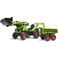 Falk Claas Trap Tractor Maxi Set met Lader Graafmachine en Aanhanger