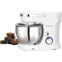 Emerio Keukenmachine 5 Liter - 1000W Keukenrobot - Foodprocessor - Keukenmixer met RVS Mengkom - 6 Snelheden - Inclusief Klopper, Deeghaak en Garde - KM-123117 Wit