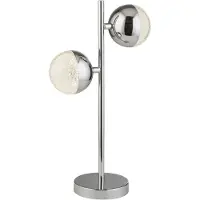 Searchlight LED-tafellamp Marbles, chroom / zilver, Woon-/ Eetkamer, metaal, Modern, LED tafellamp