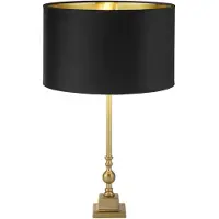 Searchlight Gouden tafellamp Whitby met zwarte kap