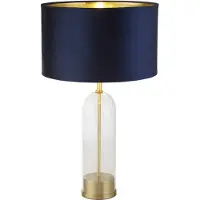 Searchlight Tafellamp Oxford met donkerblauwe kap