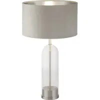 Searchlight Unieke tafellamp Oxford met taupe kap