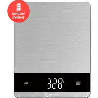 Kitchenwell Digitale Precisie Keukenweegschaal – Weegschaal Keuken - 5gr - 10kg – Tarra Functie - Grijs