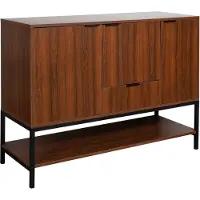 Sweeek Dressoir 3 deuren 1 la en 1 plank 110cm Walnoot