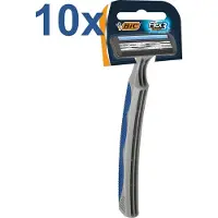 BIC - Flex 3 - Wegwerpscheermesjes - 10 Stuks - Voordeelverpakking